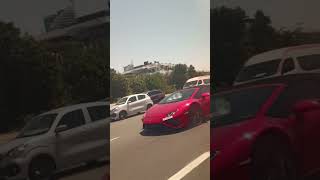 Red Lamborghini 🚘❤️🛣️🚦 Dubai-UAE