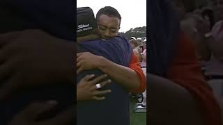 26 Years Ago - This was more than just a major. That hug was felt. #golf #golfing #tigerwoods