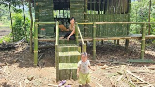 build stairs and windows with bamboo - single mother