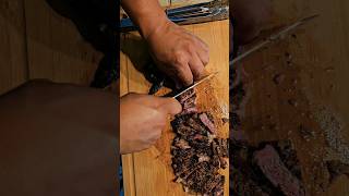 Slices up the goodies 😋 (steak) #shortvideo #tiktok #reels #pnw #fyp