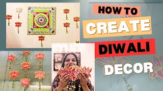 Trending Diwali Decoration Part 1 | Create Lotus As Meesho And Amazon | Festive Lotus wall Hanging