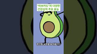 "아보카도"의 다양한 건강상의 주요 효능