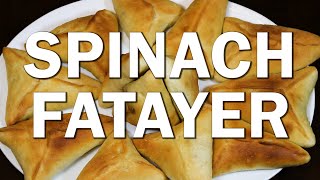 How To Make Spinach Pie (Fatayer) | طريقه عمل فطائر السبانخ