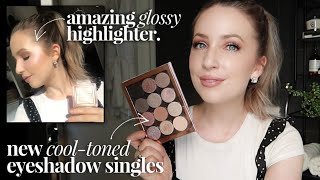 Trying NEW Glossy Highlighter & Cool-Toned Single Shadows | Makeup Playdate