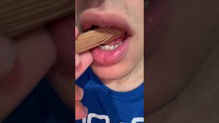 ASMR eating soft chocolate