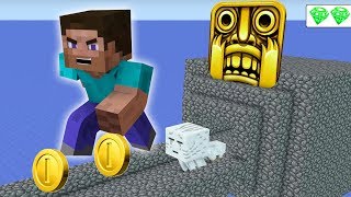 Monster School TEMPLE RUN CHALLENGE - Minecraft Animation (Reaction)