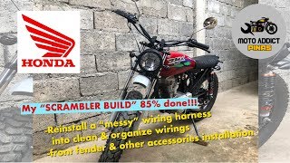 Part 7 - Honda TMX 155 “SCRAMBLER” - Wiring harness, front fender & other accessories