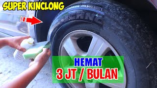 CARA MENGKILAPKAN BAN TANPA SEMIR BAN || semir ban mobil super kinclong