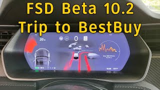 Tesla FSD Beta 10.2 Quick Trip to BestBuy