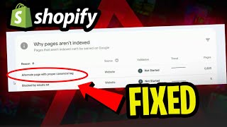 How to Fix Alternate Page with Proper Canonical Tag in Shopify - Step by Step (2024)