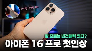 기대한건 실망.. 하지만 숨은 반전 매력있다? 아이폰 16 프로/프로맥스 첫인상 살펴보기