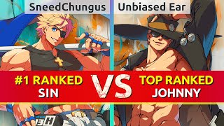 GGST ▰ SneedChungus (#1 Ranked Sin) vs Unbiased Ear (TOP Ranked Johnny). High Level Gameplay