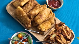 Fish and chips وصفة فش اند چبس وصفة سهلة وسريع يحبها الصغار قبل الكبار حضريها ب٣٠ دقيقة فقط