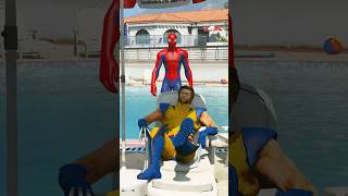 GTA 5 Wolverine want Spider-Man Die, but Revenge ending 🔥| #Shorts | #GTA5 | #wolverine