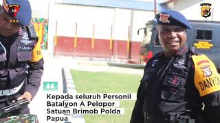 Pemeriksaan Senjata Api Genggam personil Batalyon A Pelopor Sat Brimob Polda Papua