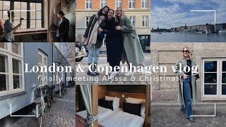 I finally met  @AlyssaBeltempo  and  @Christinamychas  🥲 | London & Copenhagen travel vlog