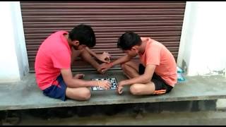 Two Boys are playing a chess very carefully || fun prank crazy abhishek with lalit