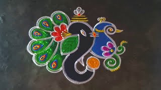 vinayakar chathurthi 5*3beautiful  flowerkolam/ganesha traditionalrangoli/gokulramyakolangal