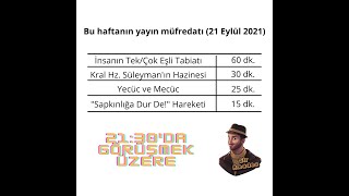 Tek/Çok Eşlilik, Hz. Süleyman'ın Hazinesi, Yecüc-Mecüc, "Sapkınlığa Dur De!" Hareketi (21.09.2021)