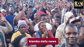 Fireworks as Rigathi Gachagua addresses people for the first time since his impeachment at Kimorori.