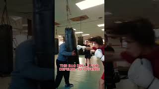 Heavybag Drill : Defense to Offense #boxingtraining #boxing #youtubeshorts