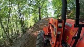 Grading a Rough Steep Driveway with the Kubota M6060