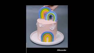 Easy colour ららぽと rainbow cake 🎂🍥🎂🍥🎂🍥🎂So tasty So yummy 🍥🎂🍥🎂