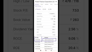 Power Finance Corporation Ltd dividend anoushment