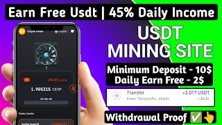 New Usdt Earning Site | USDT Mining Site | 2024 Best Investment | Trx Usdt Earning Website 1111