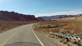 GoPro HD 2012 Goldwing Motorcycle Touring Ride Scenic Hwy 95 Utah. WTA- Earth Below us.