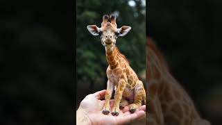 Cutest little Giraffe #cuteanimals #ai #minianimals #babyanimals #tinyanimals #aianimals #giraffe