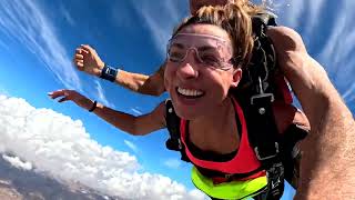 Natalia First Skydive! Tandem Jump from 10000 feet at iJump Gran Canaria