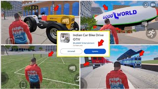 Finally New Update Indian Car Bike Driving GTIV || HMT Tractor New Train with Station + Airship Code