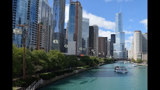 Chicago downtown via water taxi at July 4