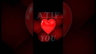 atif name with loving heart video || atif name with heart sticker || atif loving name