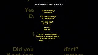 Small Conversation in Turkish #turkish #turkishlessons #turkishgrammar #explorepage #fyp