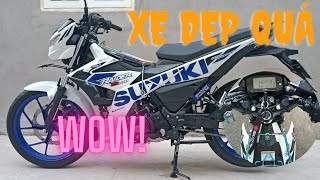 Suzuki Raider 150Fi Trắng Xanh | Chánh Vlog