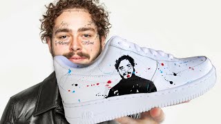 Post Malone Custom Nike AF1s 👟🎨