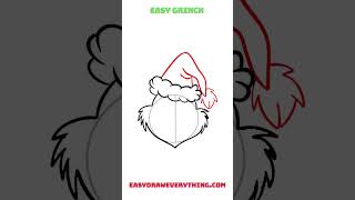 Easy Grinch drawing #easytodraw  #howtodraweverything #drawinglessons