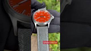 SINN2022年新作の世界限定400本の556.CR。ダイアルのラメ具合確認のため、戸外で撮影してみました。強風注意です💦😅