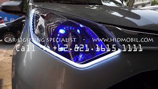 Custom HeadLamp Daihatsu Sigra with Carbon LED and DRL Audi Line