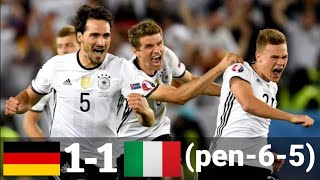 Germany 1(6) Italy 1(5) Euro 2016 | Extended Higlights and goals [penalty shootout]