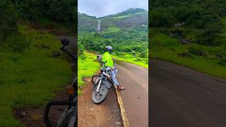 Waterfall In Pune 🥰 #trending #travel #royalenfield #bullet #shorts