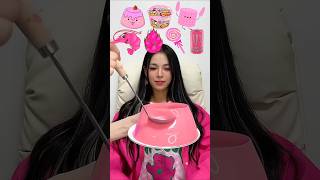 Random pink  food mukbang 🩷💕💘🍬 #shorts #mukbang #asmr