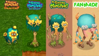 ALL Dawn Of Fire Vs My Singing Monsters vs The Lost Landscapes Vs Fanmade | Redesign Comparisons