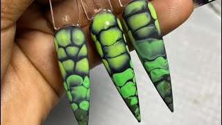 Técnica de uñas piel de 🐊 cocodrilo