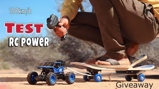 Can a Rc Toy Pull Me On Skateboard-Is It possible ?😱High Speed wheel 4×4 Rc car Unboxing& Giveaway