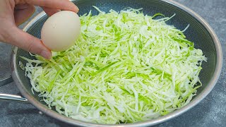 Cabbage, noodles with eggs tastes better than meat! Simple and delicious! Easy cabbage recipe