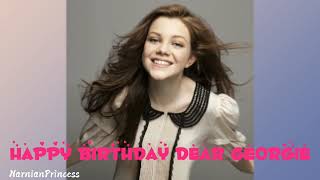 My sister and I sing "Happy Birthday" to Georgie Henley