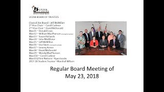 May 23, 2018 UCDSB Board Meeting